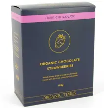 Organic Times Dark Chocolate Strawberries 100g