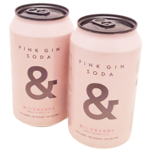 Pink Wildberry Gin Soda Tin 335ml x 2