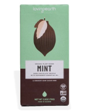 Loving Earth Organic Mint Dark Choc Truffle Bar 80g
