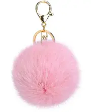 Fluffy Key Chain - Pink
