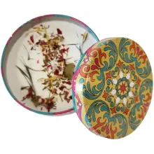 Candle - Boho Tin with Flower Petals