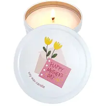 Candle Tin Soy - "Happy Mother's Day" Tulips