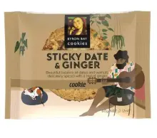 Byron Bay Cookies - Sticky Date & Ginger Biscuit 60g
