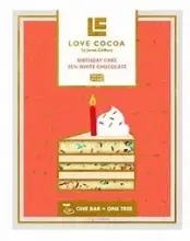 Love Cocoa - Happy Birthday White Choc Slab 75g