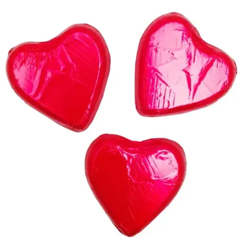 Pink Lady Milk Large Red Milk Chocolate Hearts x 3
