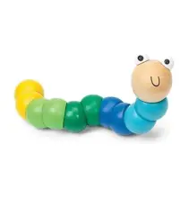 Wooden Wiggly Jointed Worm Toy - Blue