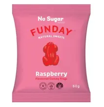 Funday Natural Sweets - Raspberry Frogs 50g