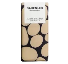 Bahen & Co Almond & Sea Salt 70% Cocoa Bar 75g