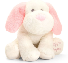 Korimco 'My 1st Puppy' Plush Toy - Pink 20cm