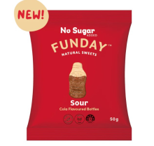 Funday Natural Sweets - Sour Cola Bottles 50g