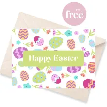 Greeting Card - Happy Easter (Eggs)