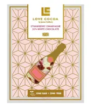 Love Cocoa - Strawberry Champagne 35% White Chocolate 75g