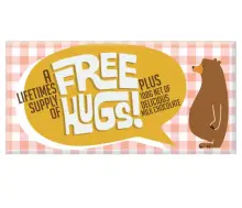 Bloomsberry 'Free Hugs' Milk Chocolate Bar 100g