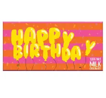 Bloomsberry 'Happy Birthday Balloons' Milk Chocolate Bar 100g
