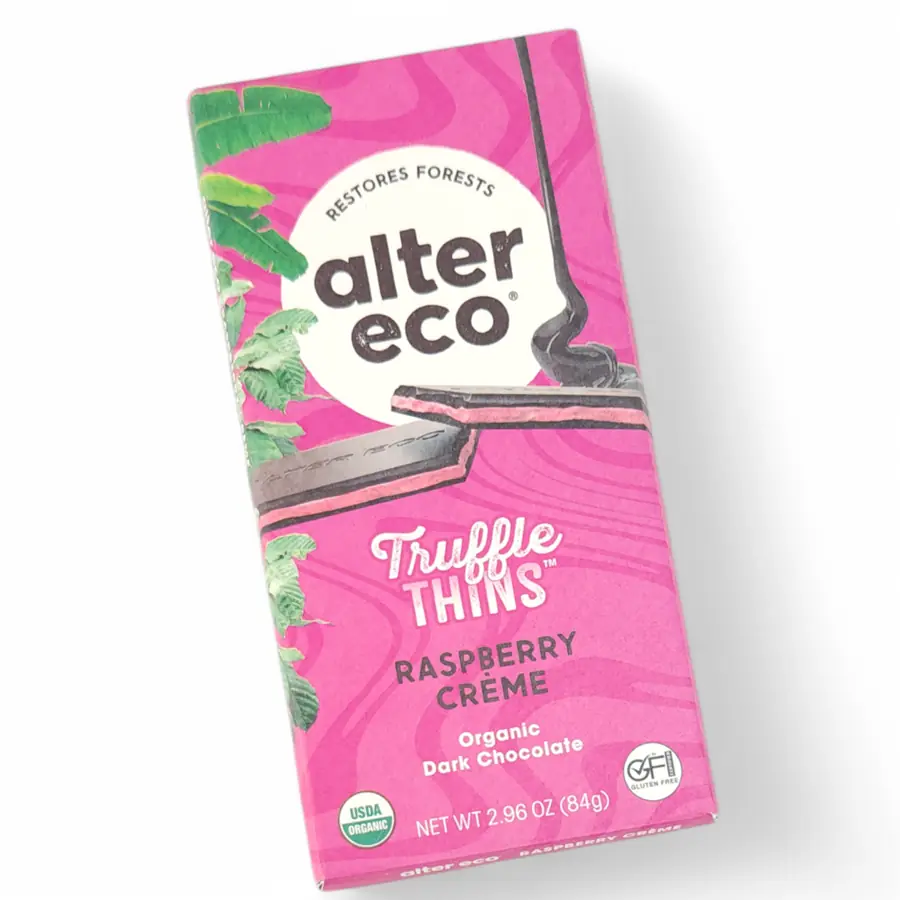 Raspberry Truffle Thins 80g