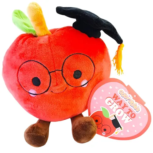 Adorables Graduating Apple Soft Toy "Way To Grow" 20cm