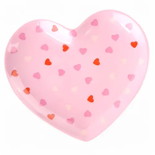 Ceramic Trinket Tray - Hearts 10cm wide