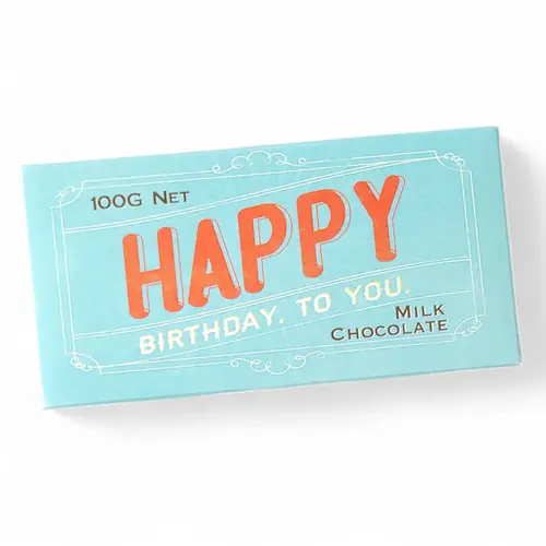Bloomsberry 'Happy Birthday To You' Milk Choc Bar 100g
