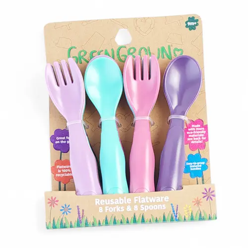 1. Green Grown 8 Forks & 8 Spoons - Reusable thumbnail