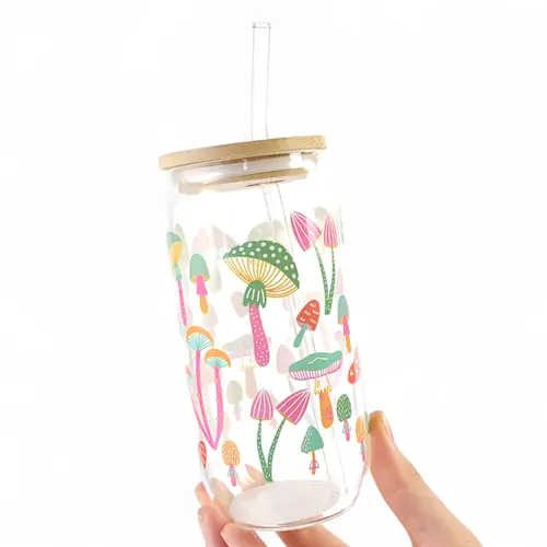 Glass Tumbler - Mushroom