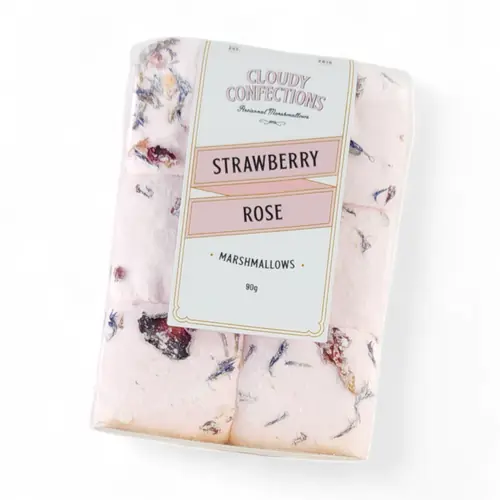 Cloudy Confectionary Strawberry Rose Marshmallows 90g