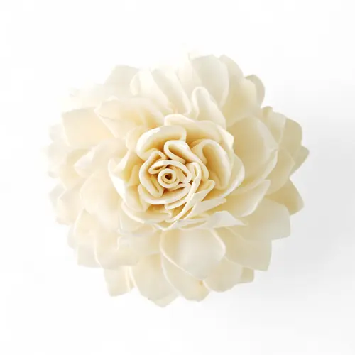 Flower - Carved Dahlia  Vanilla Fragrance - Natural