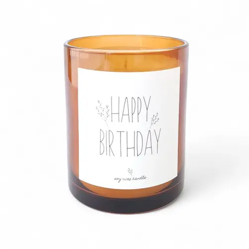 Candle 'Happy Birthday' Spring Soy Wax Candle Jar