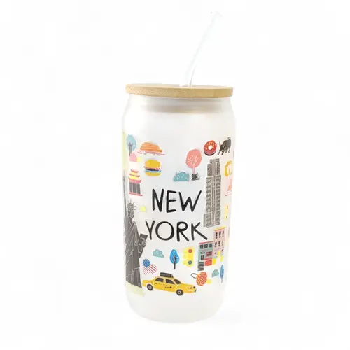 2. Glass Tumbler - New York, Paris, London thumbnail