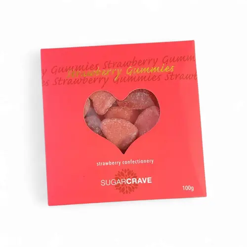 Sugarcrave Strawberry Heart Gummies 100g Sugarcrave Strawberry Heart Gummies 100g