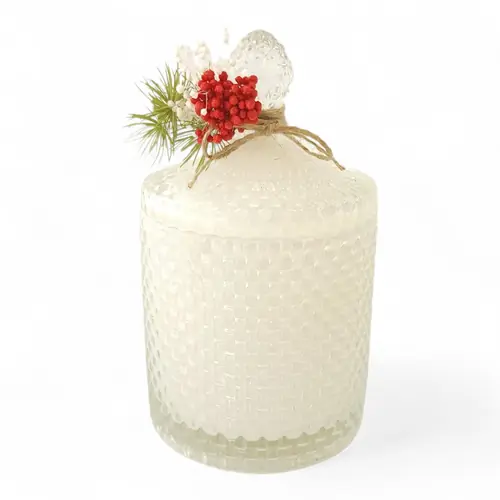 Crystal Christmas Soy Wax Candle - Floral Touch Crystal Christmas Soy Wax Candle - Floral Touch