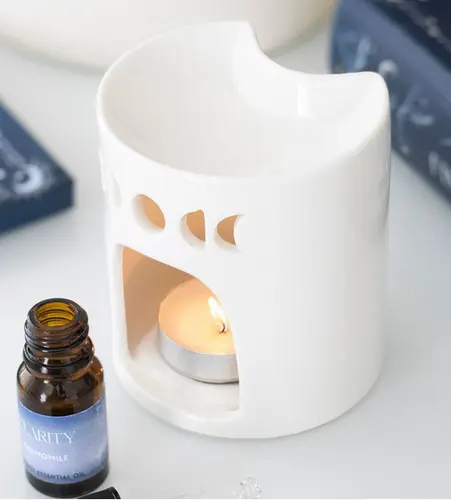 1. Crescent Moon Ceramic Oil Burner 9.5cm thumbnail