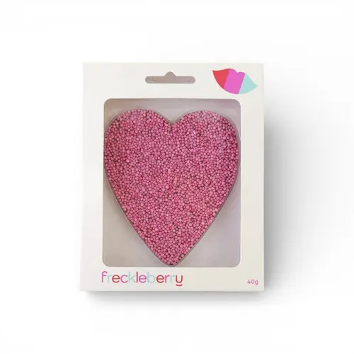 Freckleberry Milk Choc Pink Freckle Love Heart  40g