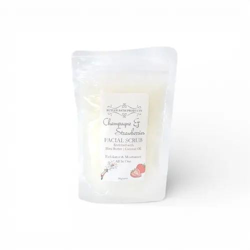 Butlers Bath Strawberries n Champagne Facial Scrub 90g