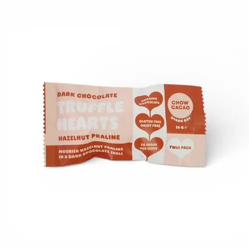 Chow Cacao Dark Choc Truffle Hearts Twin Pack thumbnail