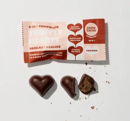 1. Chow Cacao Dark Choc Truffle Hearts Twin Pack thumbnail