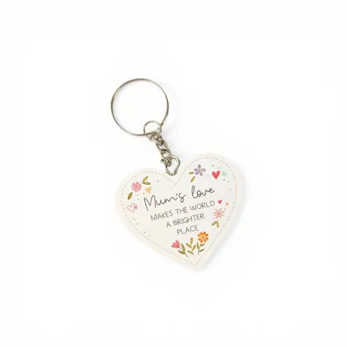 Keyring - Wooden ''Mum's Love Makes the World a Brighter Place' Keyring - Wooden ''Mum's Love Makes the World a Brighter Place'