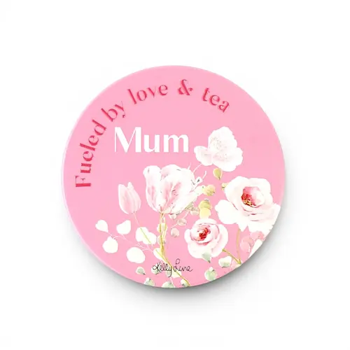 Ceramic Coaster - 'Love & Tea'