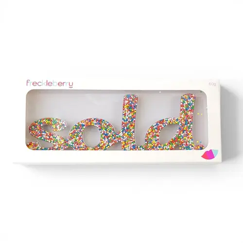 Freckle Word 'SOLD' Milk Chocolate