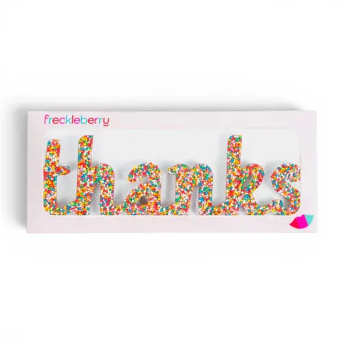 Freckle Word 'THANKS' Milk Chocolate