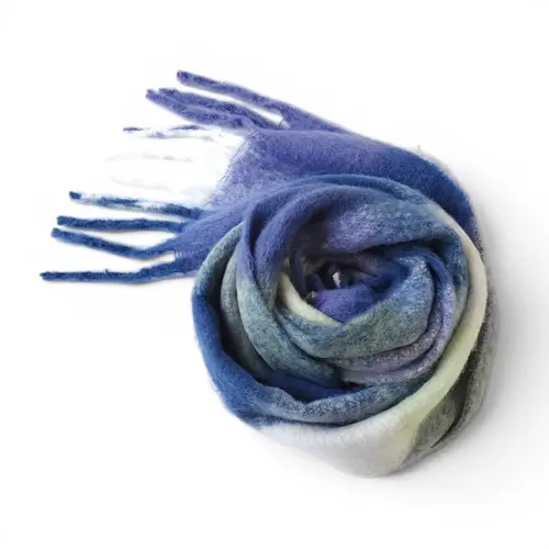1. Soft Plush Scarf Pink / Blue thumbnail