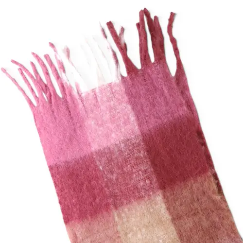 2. Soft Plush Scarf Pink / Blue thumbnail