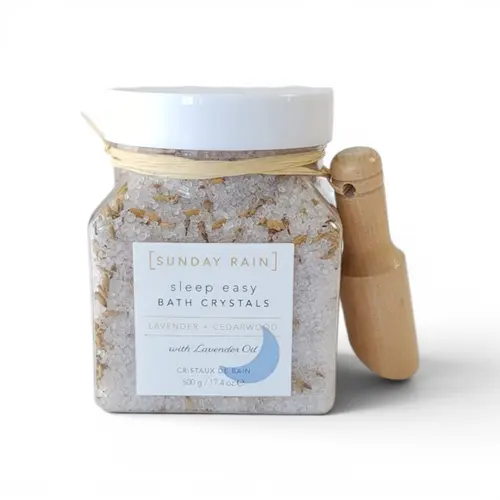 Sunday Rain Sleep Easy Bath Crystals - with Lavender Oil 500g Sunday Rain Sleep Easy Bath Crystals - with Lavender Oil 500g