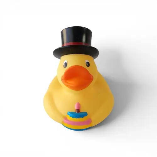 Happy Birthday Top Hat Rubber Ducky