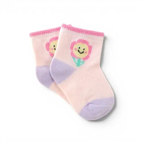 Baby Socks - Flower Theme 0-3 mths