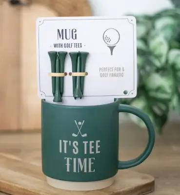 2. Mug - 'It's Tee Time' With Golf Tees thumbnail