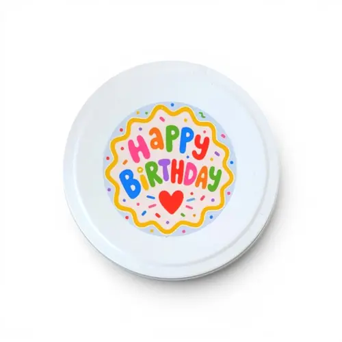 Candle - Colorful 'Happy Birthday' Soy Wax Candle Tin thumbnail