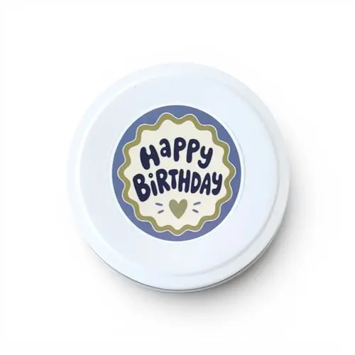 Candle - Blue 'Happy Birthday' Candle Tin thumbnail