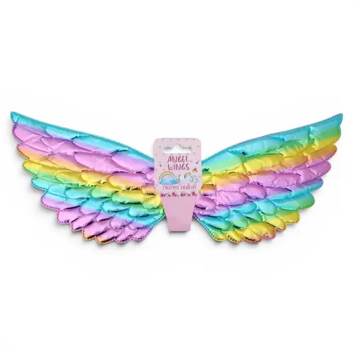 Rainbow Metallic Angel Wings 60cm Span Rainbow Metallic Angel Wings 60cm Span